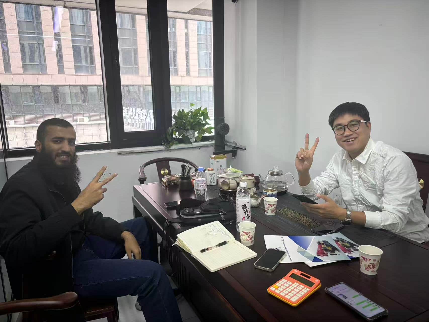 Client visit at Kaihui Cranes office
